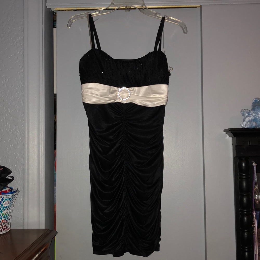 Black tight fitting dress